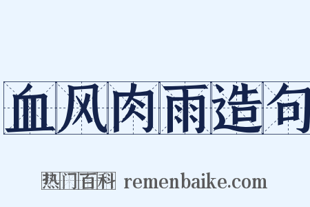 血风肉雨造句是什么意思的图片